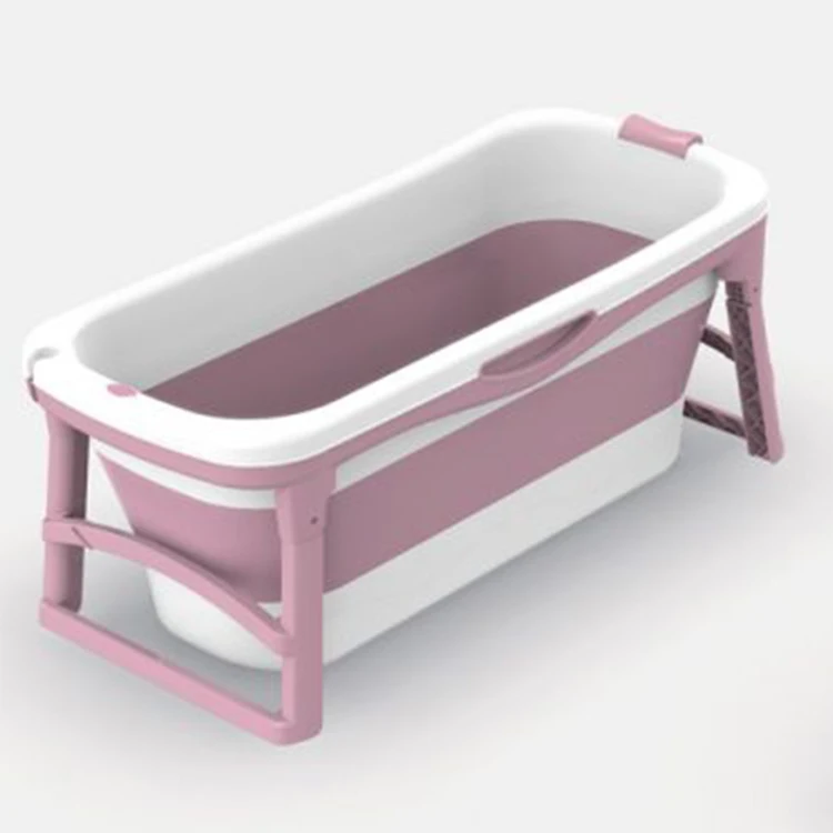 136CM Large household independent bathroom full body bath folding portable adult bath tub with lid