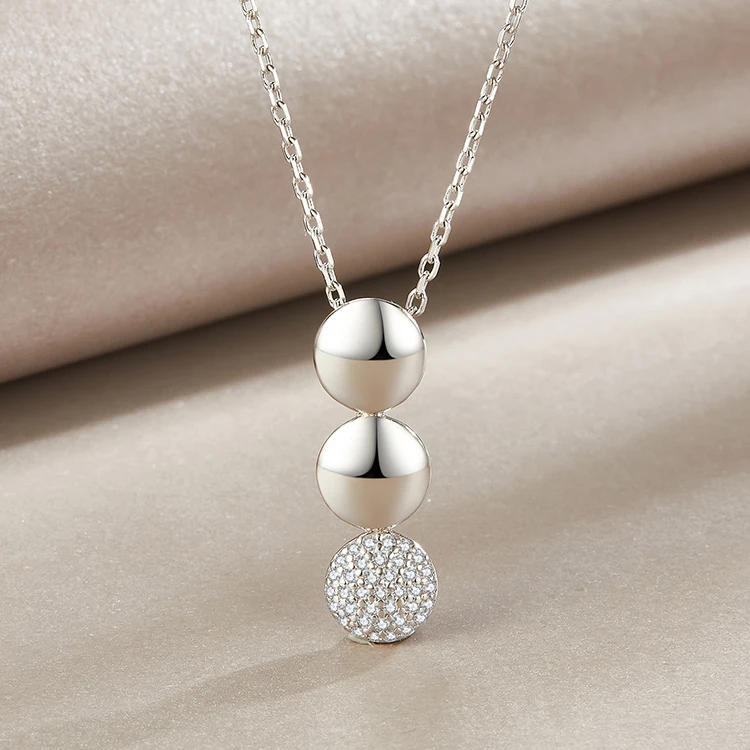  925 Silver Jewelry Sets Cubic Zirconia Lip Bling Necklace Earrings Ring Round Circle