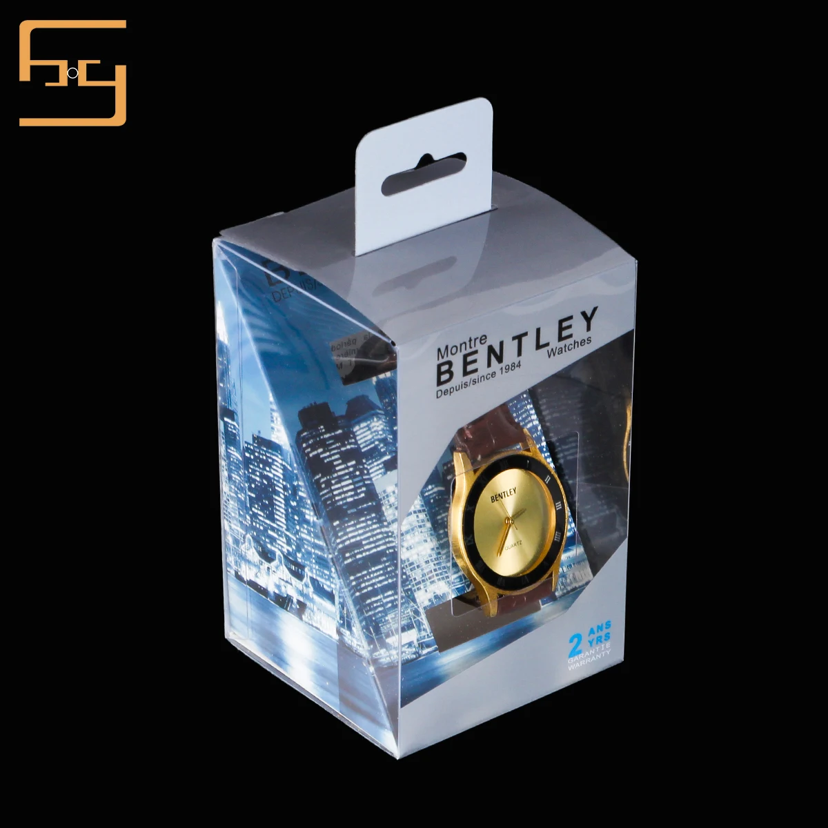 High-end Luxury Printing With Warranty Period PET Plastic Box For Watch Transparent Packaging