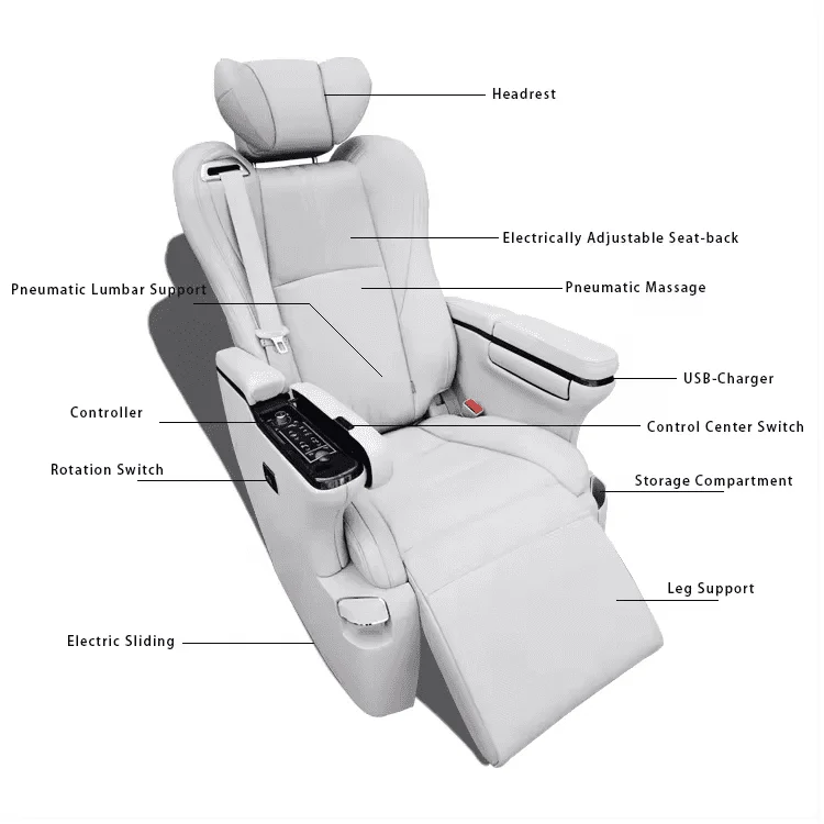 New Design Car Seat Luxury Captain Seat Massage Chair Car Seat For Mercedes Benz V-Class