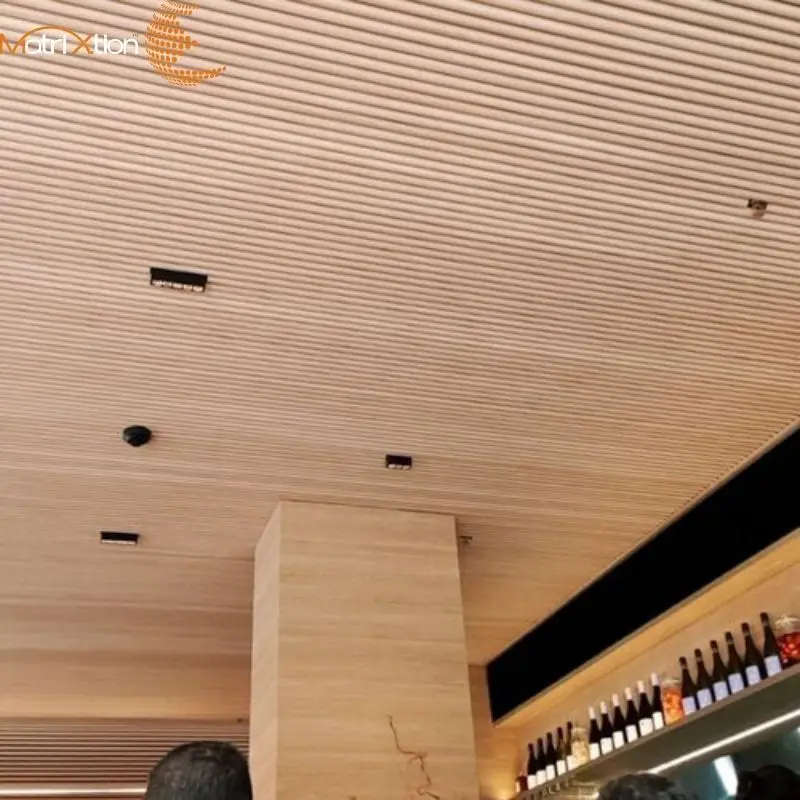 Timber Look Aluminium Batten Clip-on System wall ceiling decoration