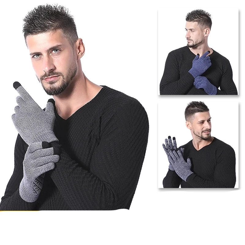 Fashion Unisex Men Women Anti Slip Thermal Touchscreen Magic Knit Smartphone Texting Driving Cycling Touch Screen Winter