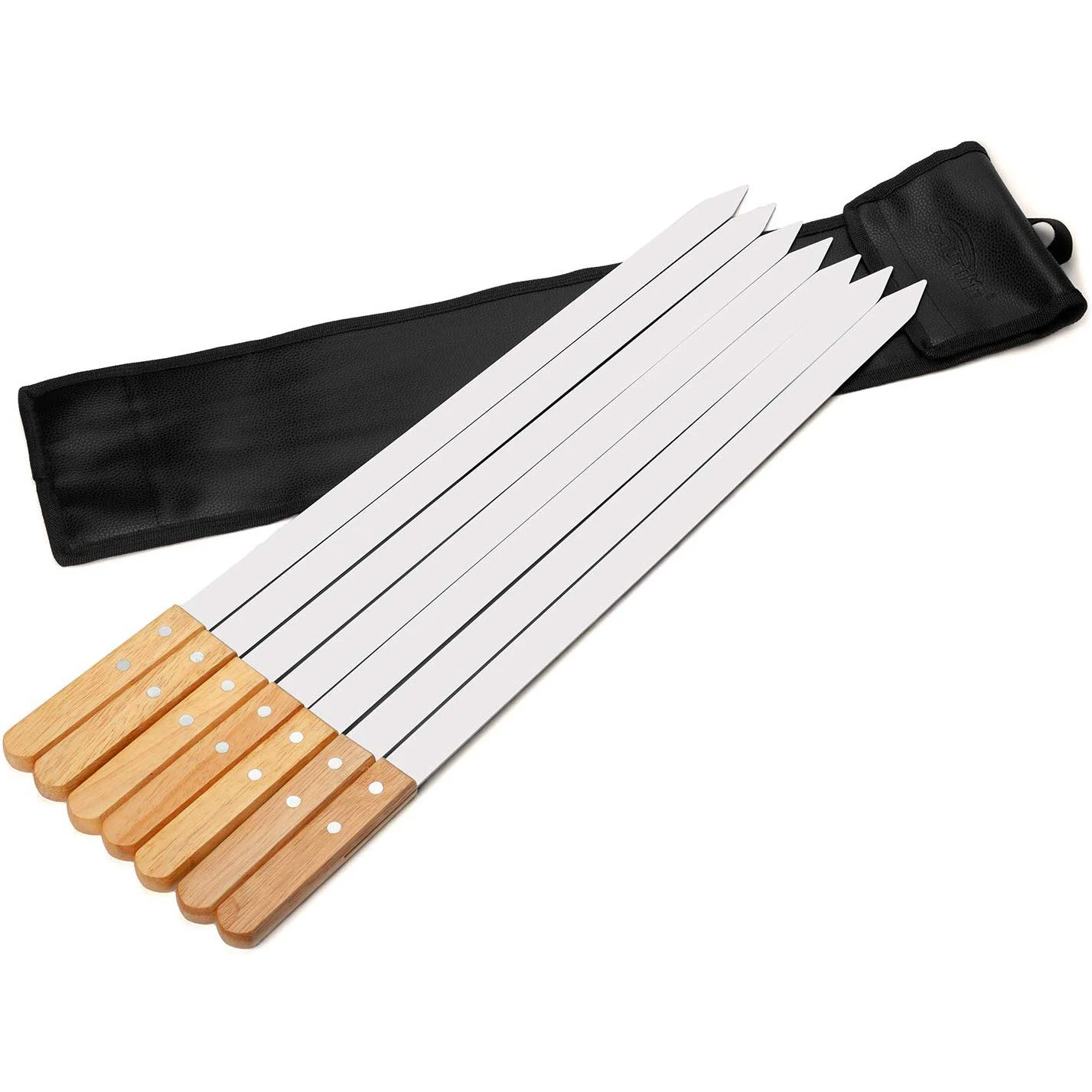 Stainless Steel Grilling Skewers Tools Set Barbecue Grill Tool Utensils BBQ Skewer for Koobideh/Persian/Armenian/Turkish Style