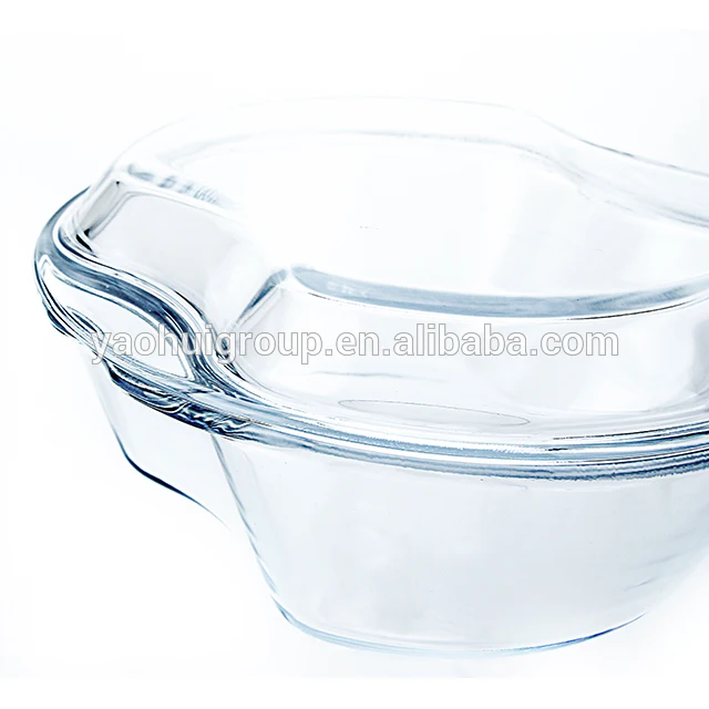 Heat Resistant   Glass Casseroles transparent microwave glass casserole with glass lid