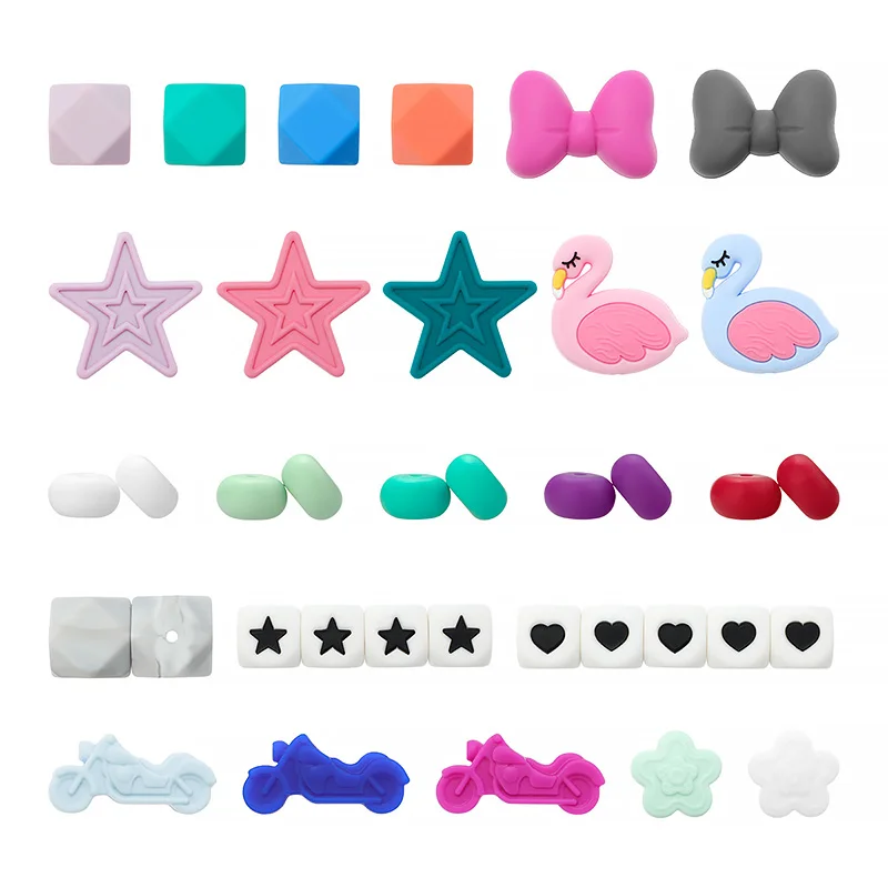 Silicone Beads Wholesale Baby Molars Koala Crown Cartoon Beads Animal Ornaments Diy Accessories Food Grade Teether Beads