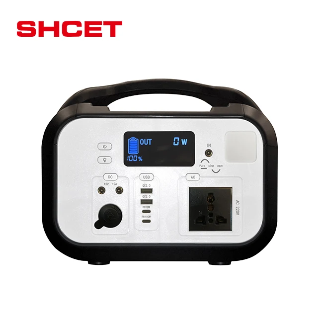 outdoor portable solar energy storage emergency power station supply system battery device 300W 350W 500W 1000w 110v 220V 220vac