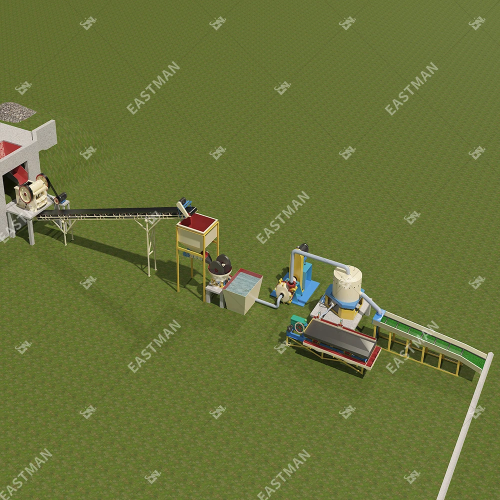 Мелкомасштабное высокопроизводительное горное оборудование завод по переработке золота 20 т/ч