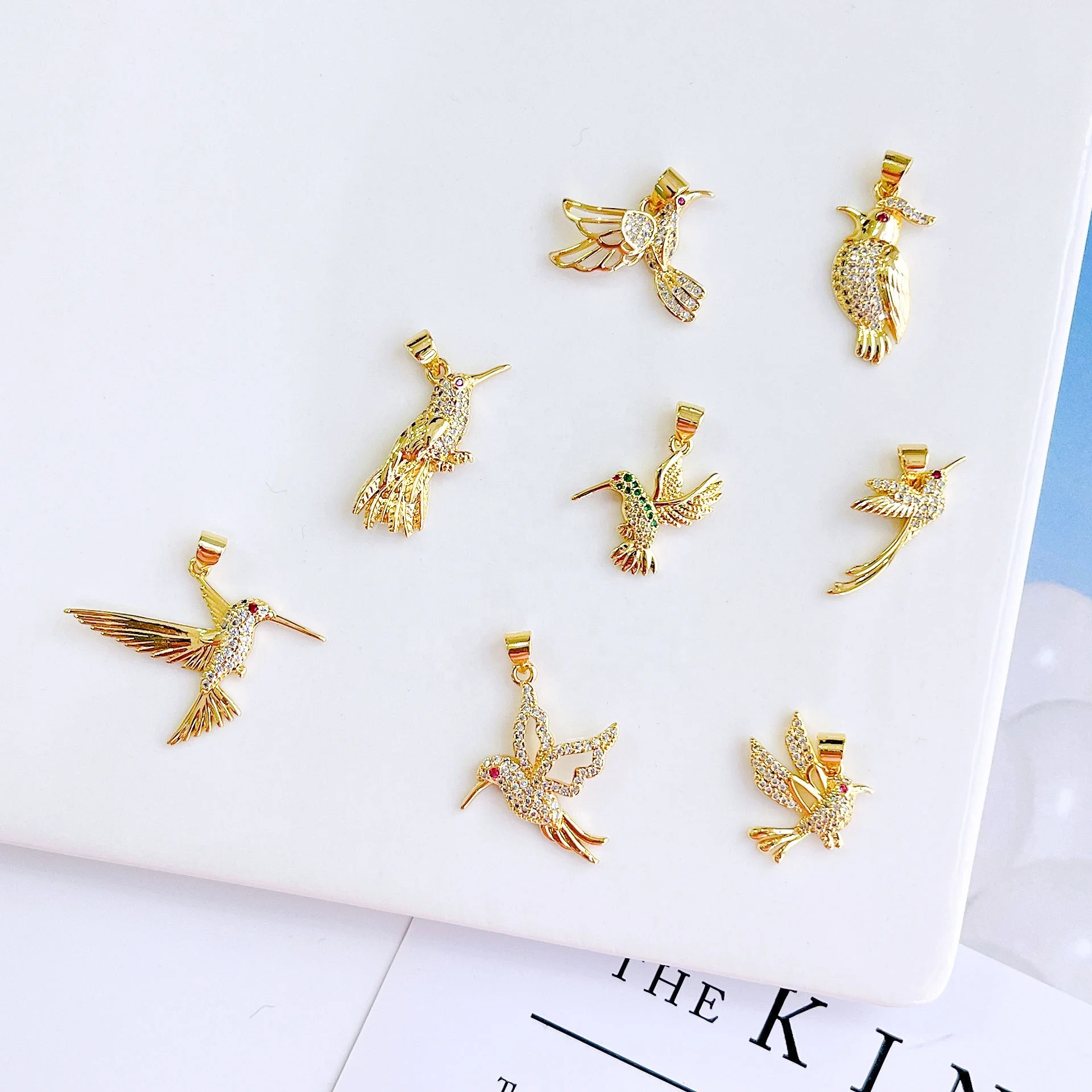 Elegant Gold Plated Necklaces 18K Owl Charms For Jewelry Making Women Accessories