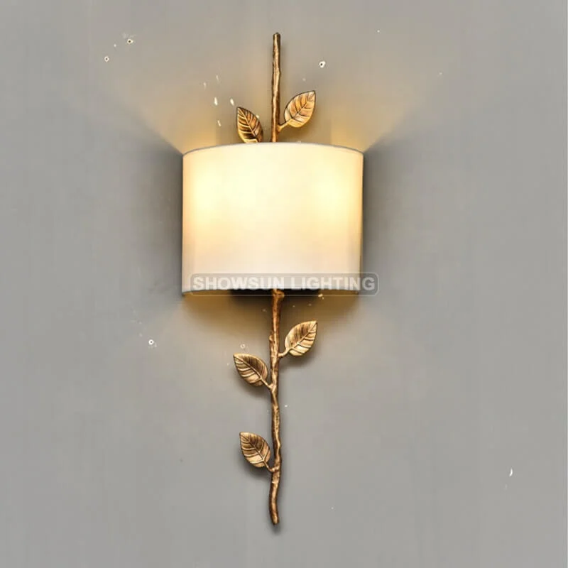 Modern Indoor Wall Lamp Antique Brass Metal European Style Wall Lamp Home Decor Wall Lights