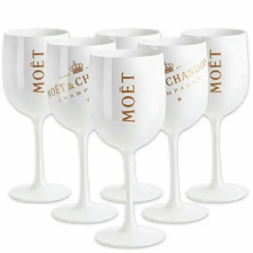 Plastic Champagne Glass Unbreakable Pink Black White Ice Imperial Acrylic Champagne Glasses Cups Goblet Glasses