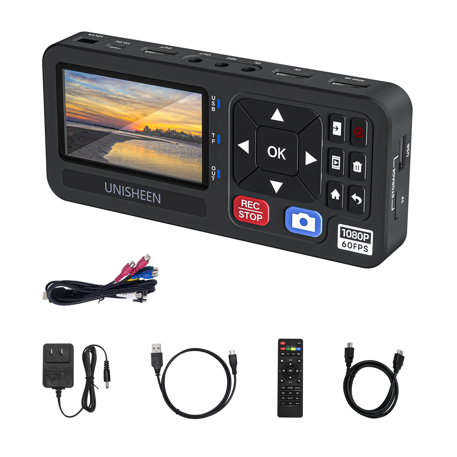 Unisheen Hot HD DVD Video Converter Capture and Stream Video from RCA VHS to Digital Converter Box