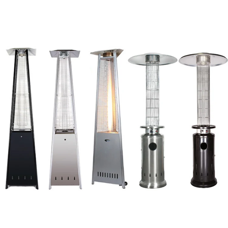  stainless steel durable tower terrace heaters energy-saving outdoor glass tube Flame Outdoor Patio Gas Heater for bars and