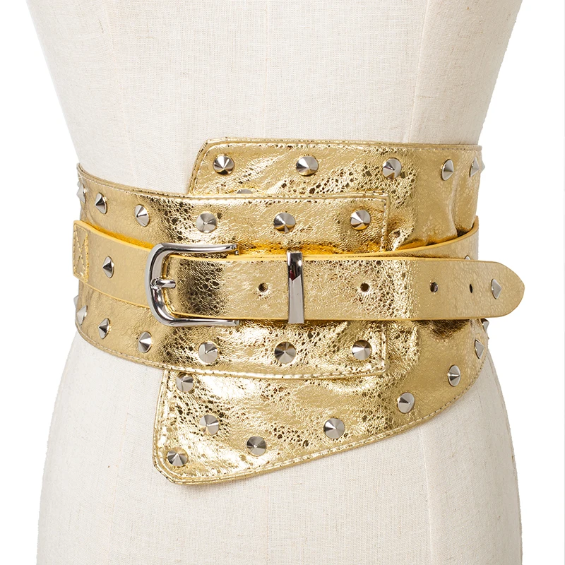 female pu girls obi wholesale garment women wide ladies leather white silver punk waist belt cheap ladies women fashion