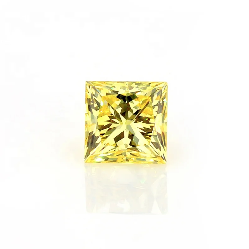 HMOIS GH color moissanite custom wholesale  VVS1 loose princess cut pink blue black moissanite price gemstone