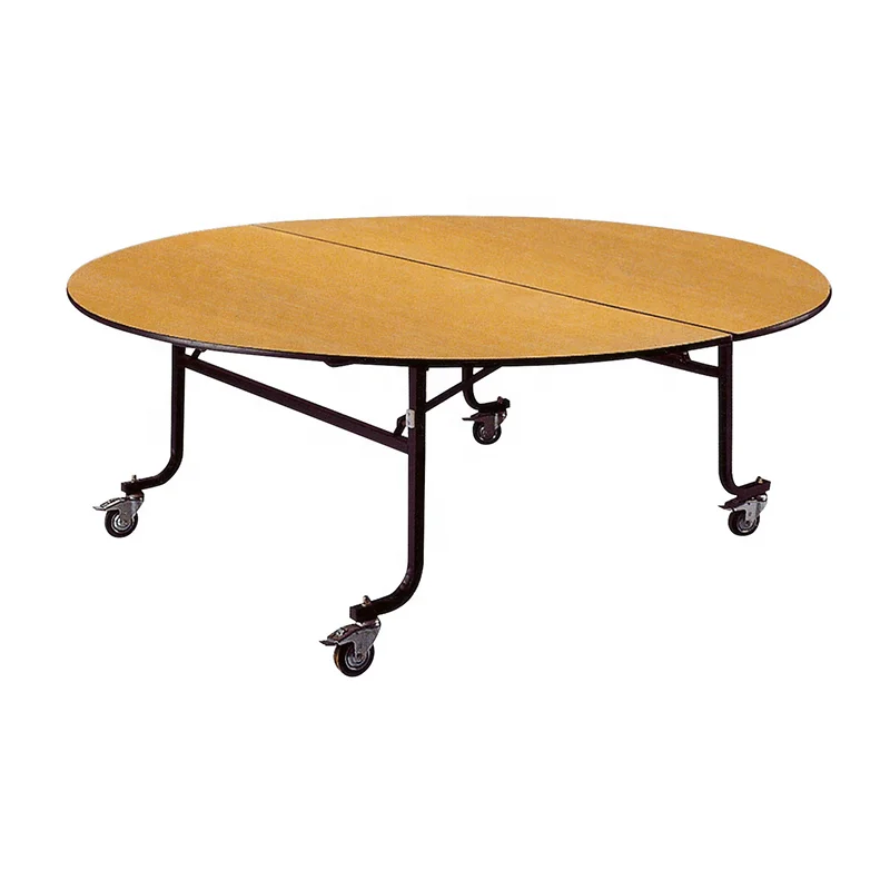 High Quality Round Dining Table Extendable Round Folding Dining Table With Rollers Wheels