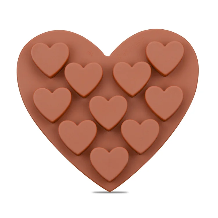 Factory Directly Supply soft sweets economical and practical chocolate molds heart shaped silicone molds with 100% safety