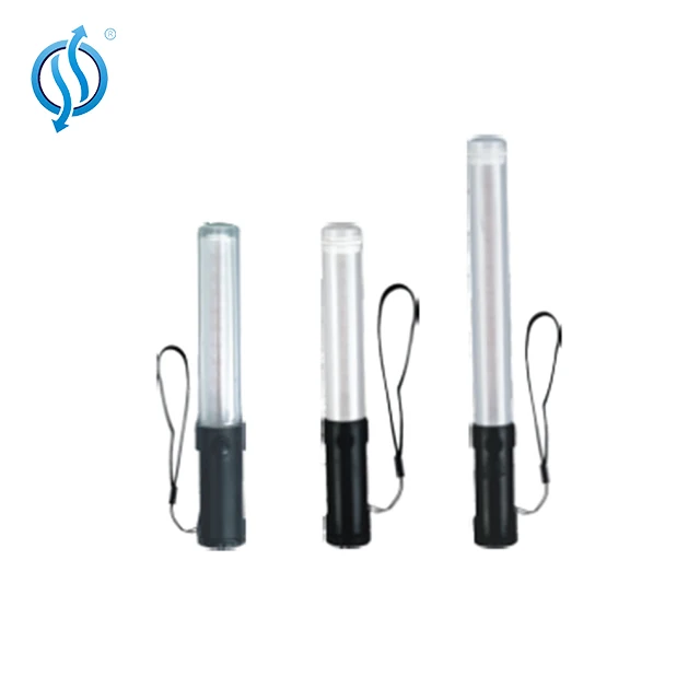 54cm custom LED Flashing rechargeable traffic light baton for Public Security red blue flashing lights