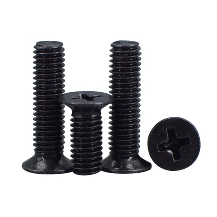 Black Oxide Finish 18-8 Stainless Steel Pan Head Cheese Head Machine Screw Price 3 Length #2 Phillips