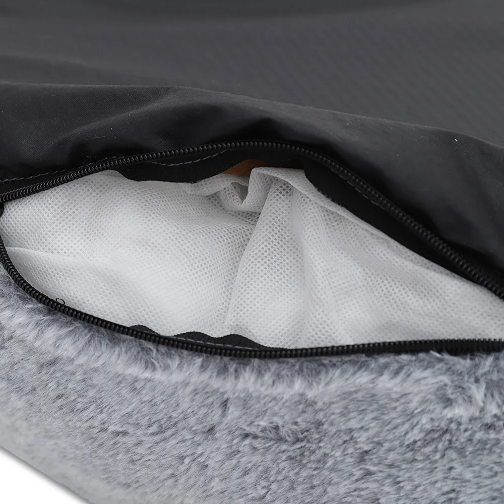 wholesale manufacturer soft luxury plush pet cushion round cat dog bed pet furniture