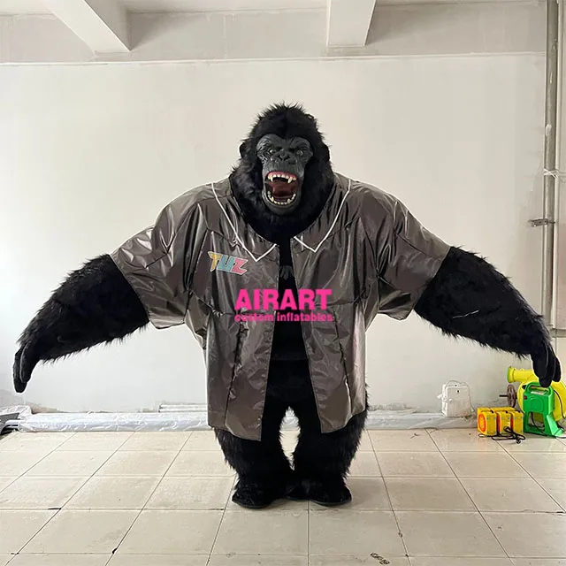 High Quality Inflatable Long Plush Gorilla Inflatable Gorilla Costume