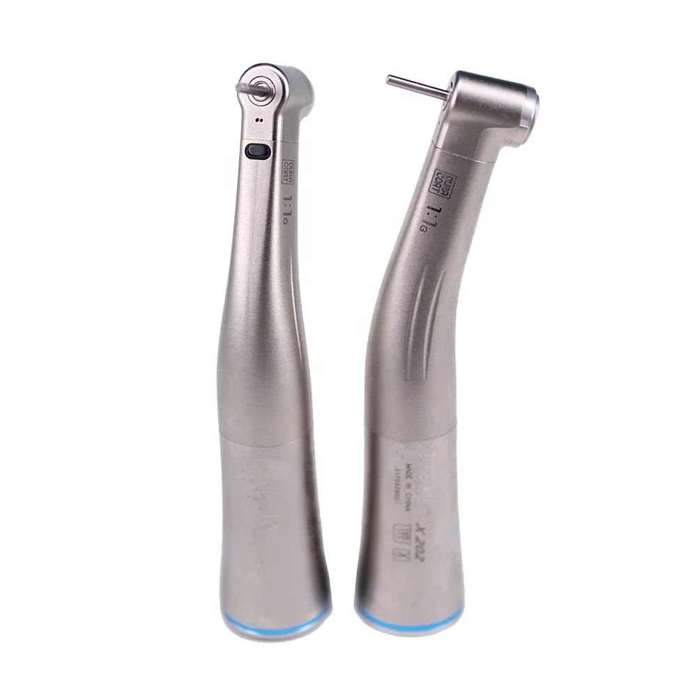 Charming dental electric handpiece motor polishing drills Ti-max blue ring contra angle handpiece 1:1 with LED fiber optic