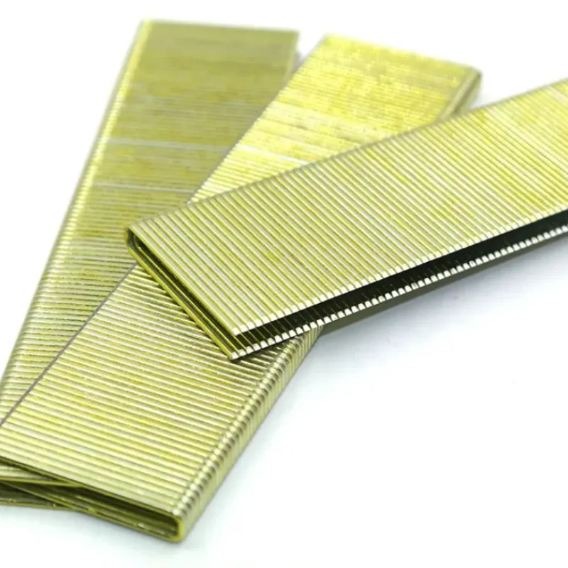 Wholesale Standard Zinc Plated Decorative Nail 90 Series U-Type Air Gun Staples 18GA F Series Brad Nails Sofa Furniture Staple