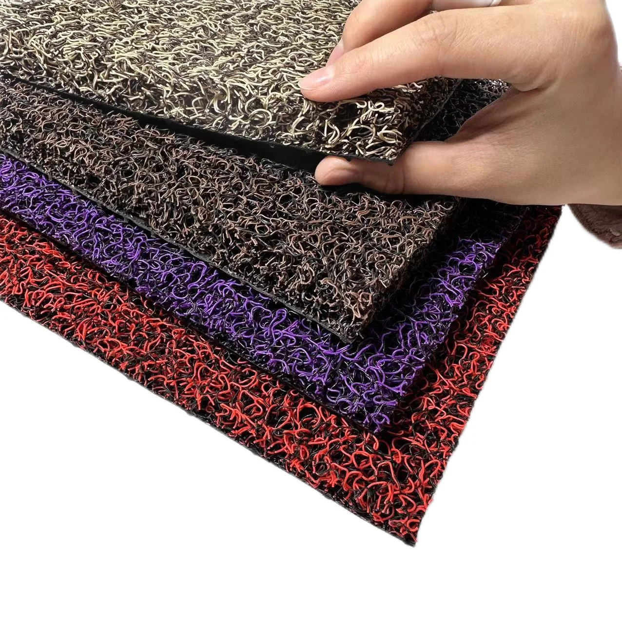 Pvc coil mat rolls anti-slip vermicelli carpet spaghetti mat
