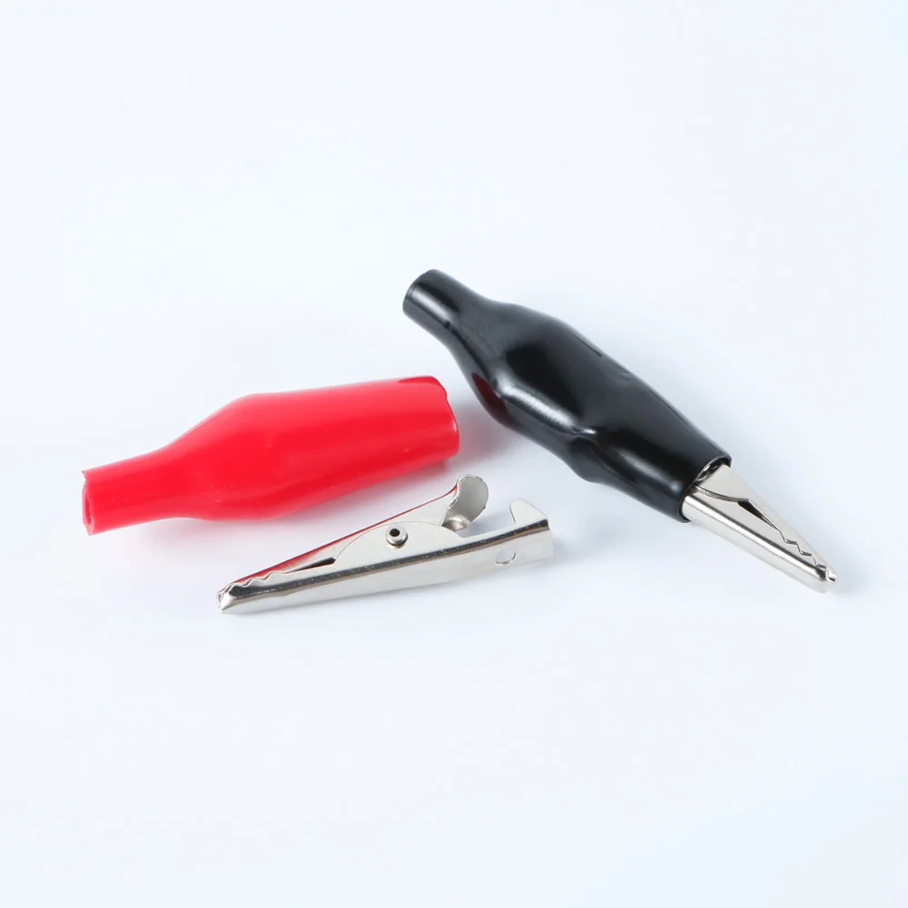 Cheap Factory Price Small Size Red Nicked Plated Plastic Insulated Alligator Clip With Cover