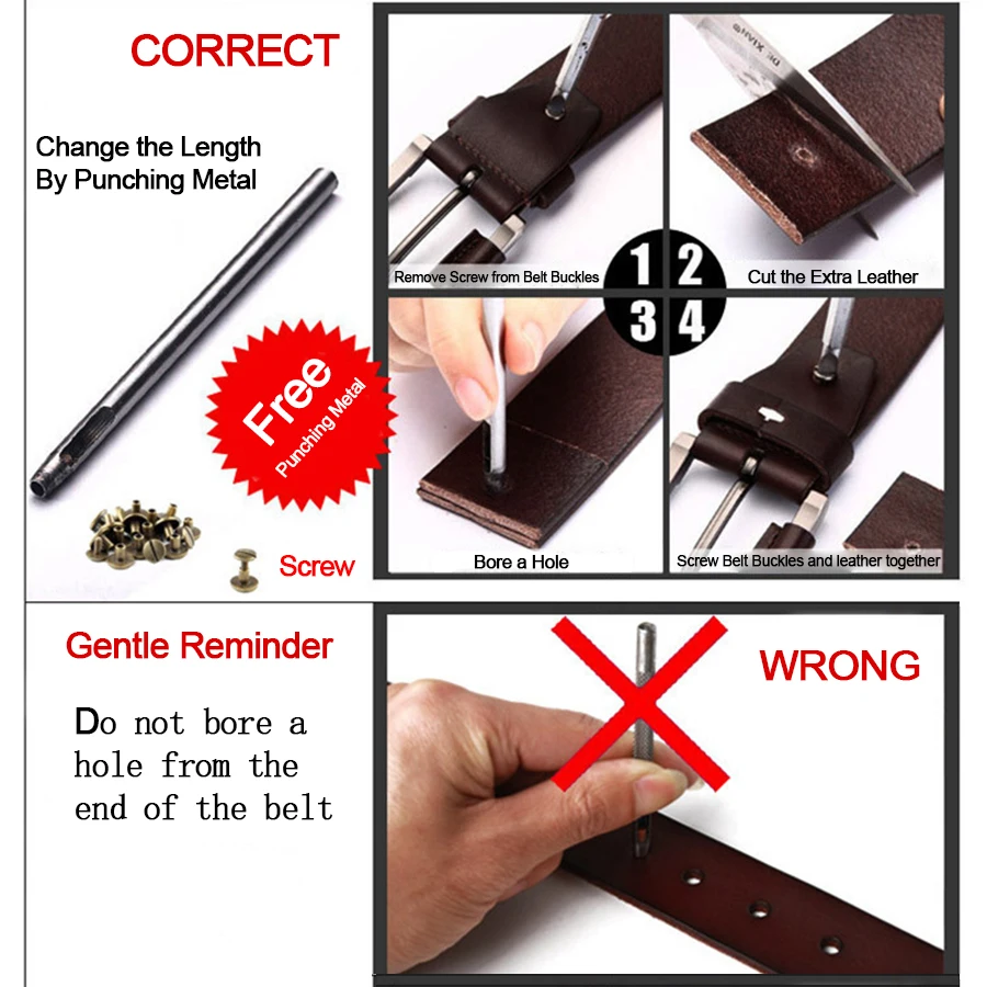 
Amazon Hot Selling Belts Leather Men Guangzhou Wholesale Full Grain Cowhide Leather Belt 