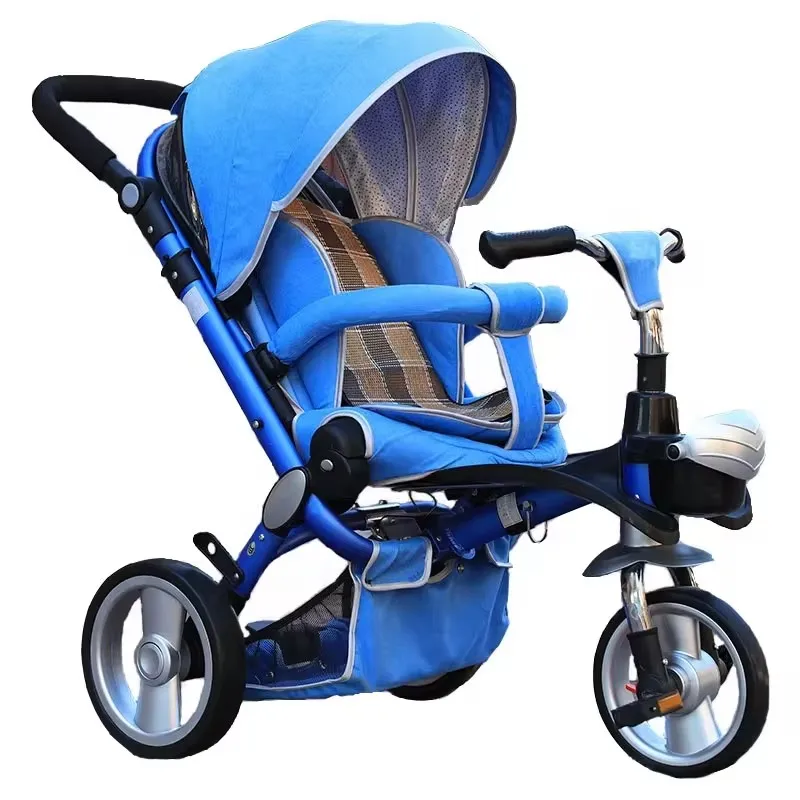 Factory 2-6Y Kids Toy Rickshaw Tricycle Bicycle Bike Children Ride On Car Stroller Tricycle For Babies