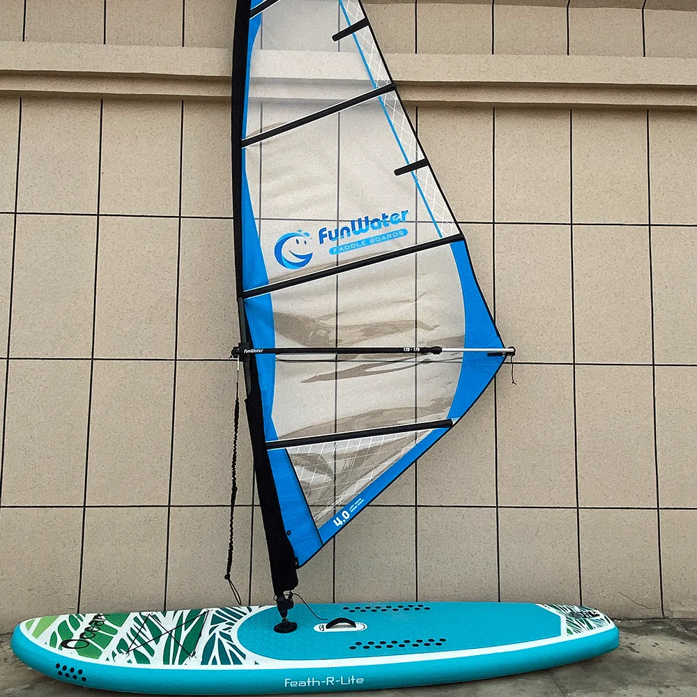 BSCI Factory OEM Wholesale Custom CE inflatable windsurf board sailing paddle board Funwater windsurf sup foil windsurfing sail