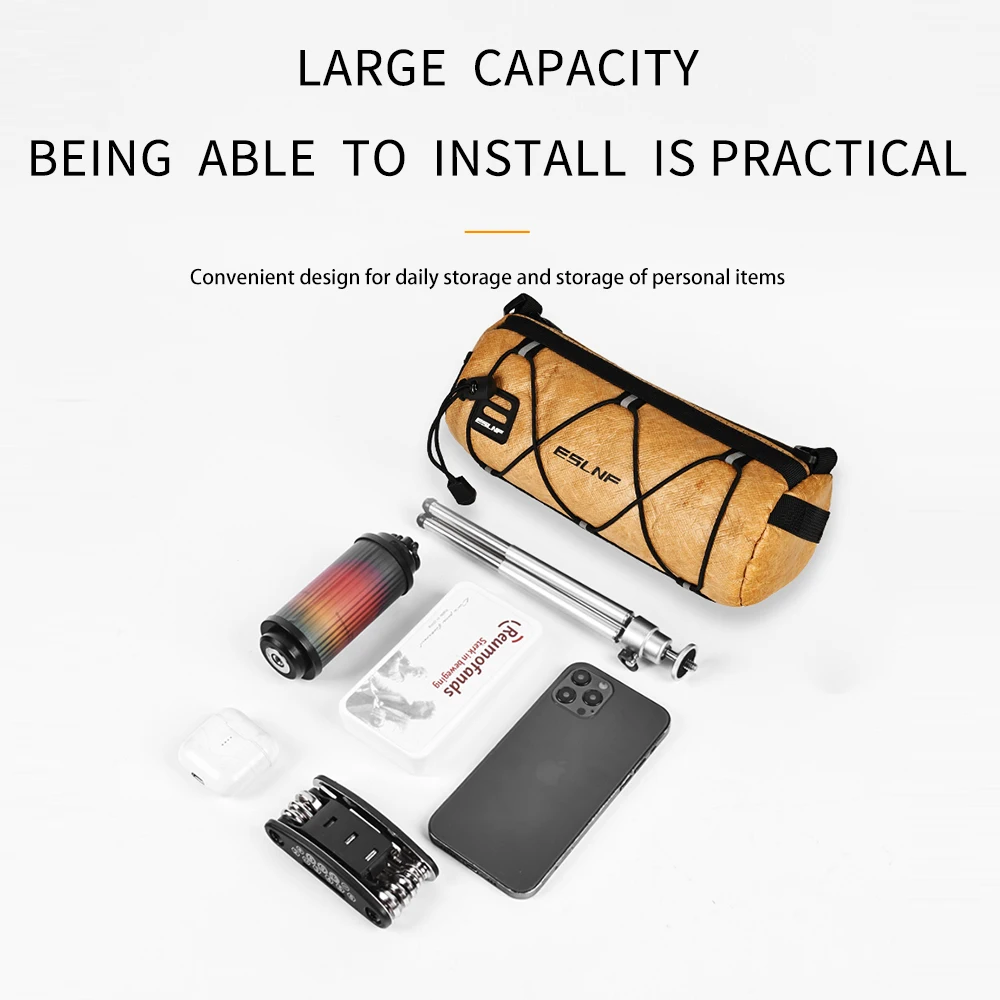 Multifunction Tyvek Waterproof Shoulder Pouch Bike Frame Bag Cycling Bicycle Front Handlebar Bag
