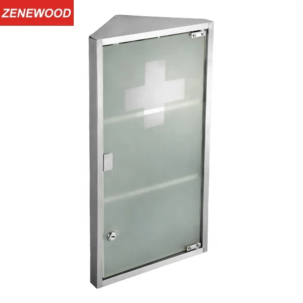 Настенный ящик для хранения первой помощи из нержавеющей стали больничной кухни ванной комнаты мастерской уличной школьной гостиницы Шкафчики лекарств