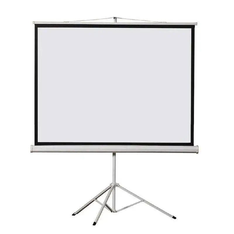 Portable tripod screen indoor 120inch advertising projection screen with projector tripod stand for classroom