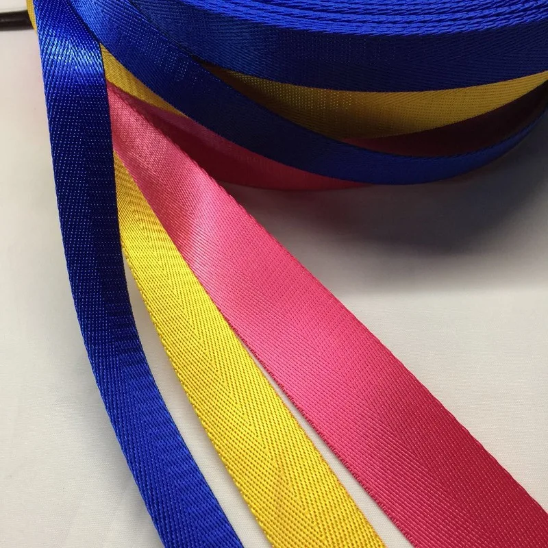 Custom size colorful herringbone webbing twill nylon webbing for bag strap