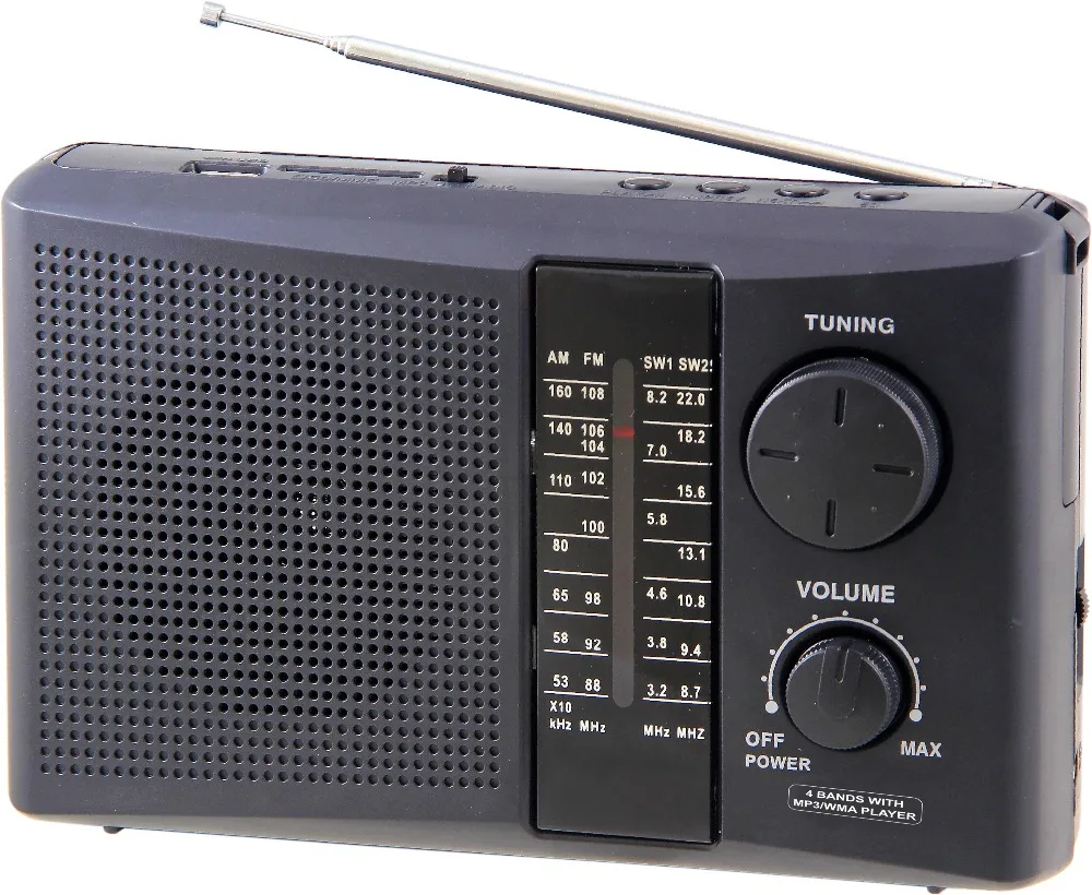 Best-selling style high power output FM/AM/SW 3 band  with USB/SD/TF remote control radio