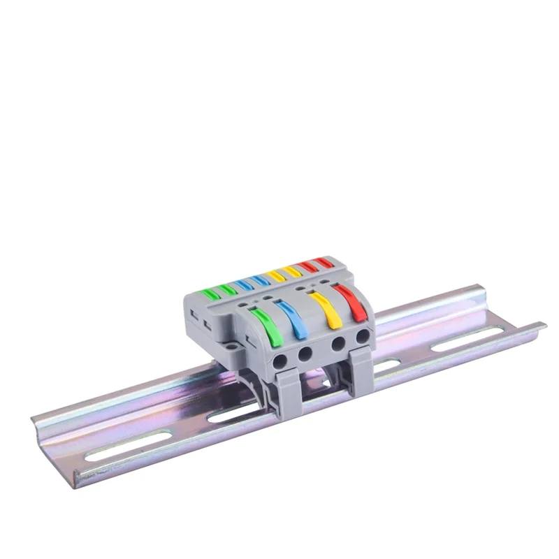 Good Quality Grey PC Copper 2.5mm Din Rail Type Quick Press Spring Terminal Block Connector For Electric Wire Cable