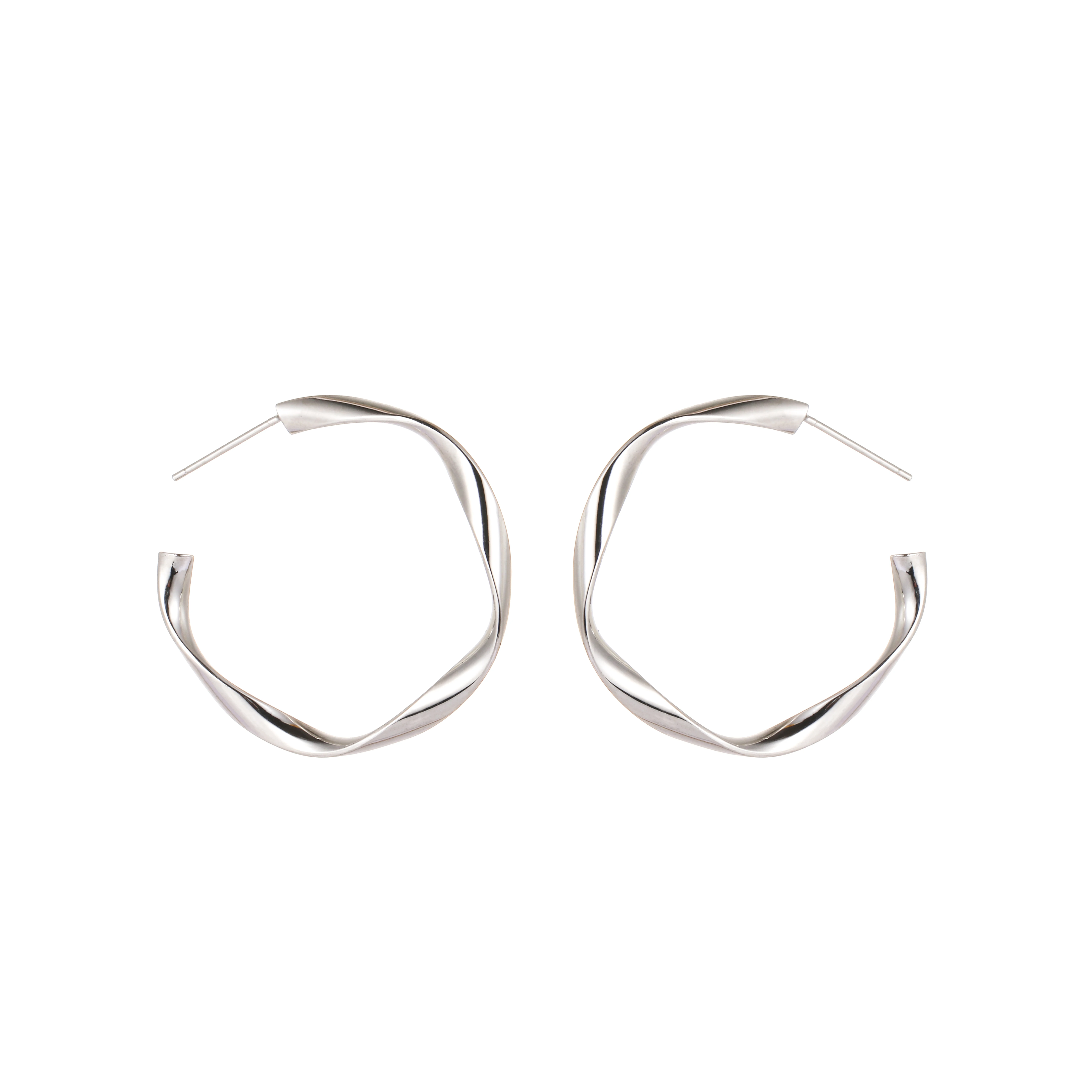 
Ins Celebrity Identical Style Silver Plated Stainless Steel Custom Gold Filled Hoop Earrings For women 