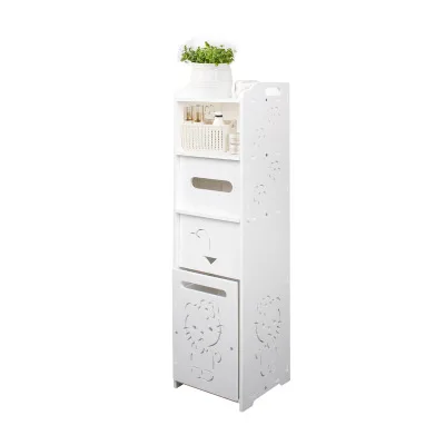 
Wholesale white standing bathroom cabinet toilet paper holder / locker 