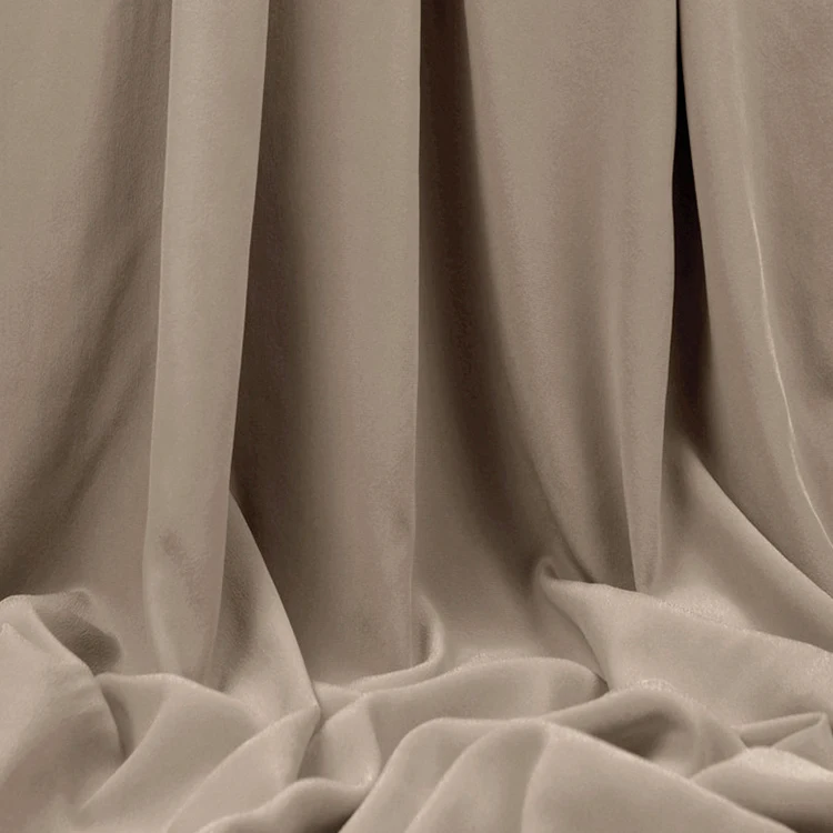 Mulberry organic silk fabric in solid colors 16mm silk crepe de chine 114cm width No.15 camel color sell by the yard