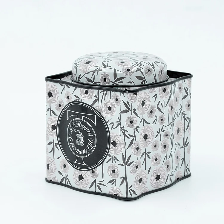 
 Жестяная Банка для кофе пищевого класса на заказ с зажимной крышкой, жестяная коробка для кофе по индивидуальному заказу, производитель Китай  