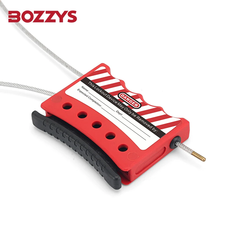 Multipurpose adjustable Cable Lockout with 4 mm UV PVC Coated Steel Cable  for  Industrial unusual devices energy isolation