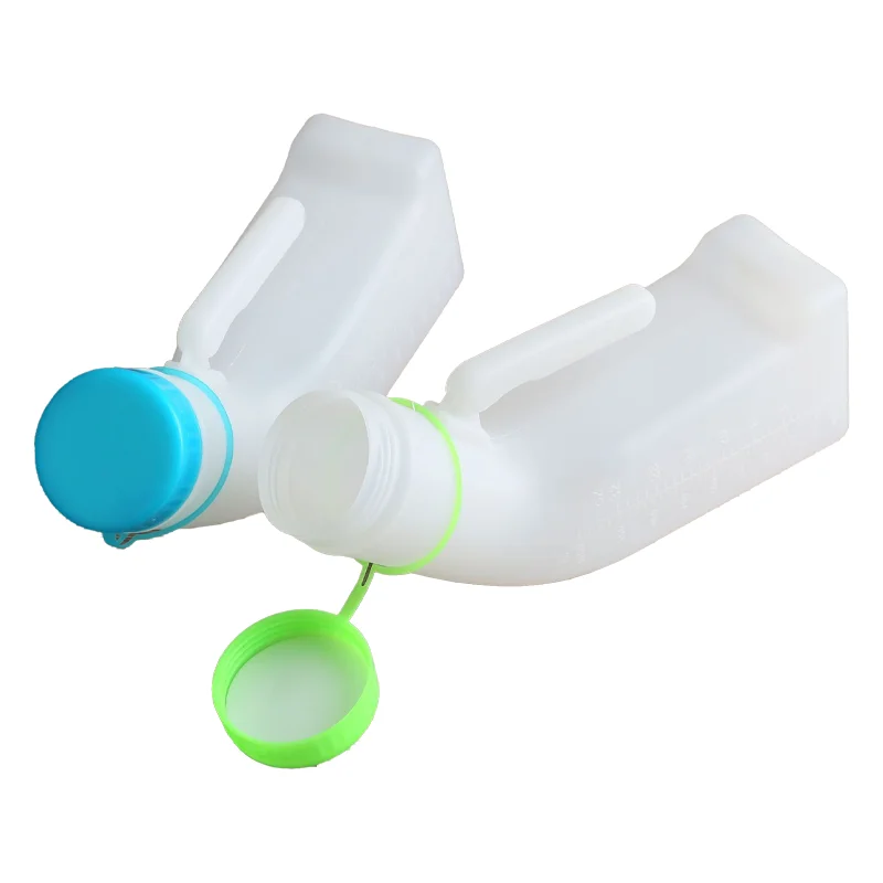 Medical Care Equipment 1l 1000ml Plastic Portable Male Urinal with Handle and Cover