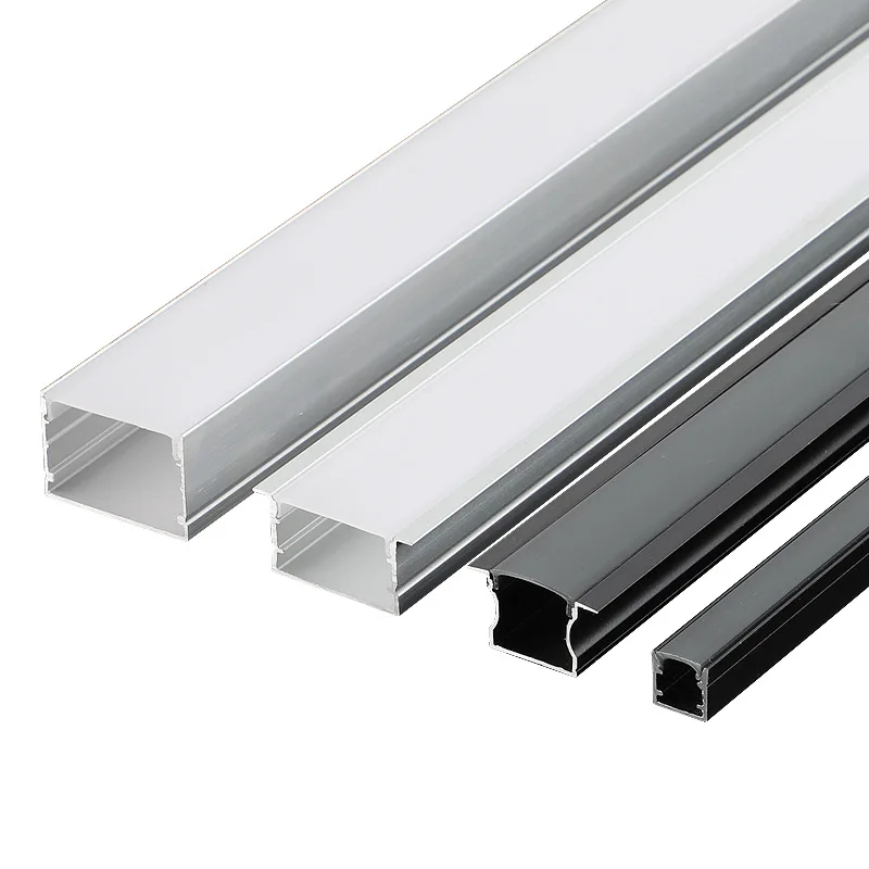 aluminum profile accessories connector Square Cover 1m 2m 3m customized Length pc diffuser corner led profile light