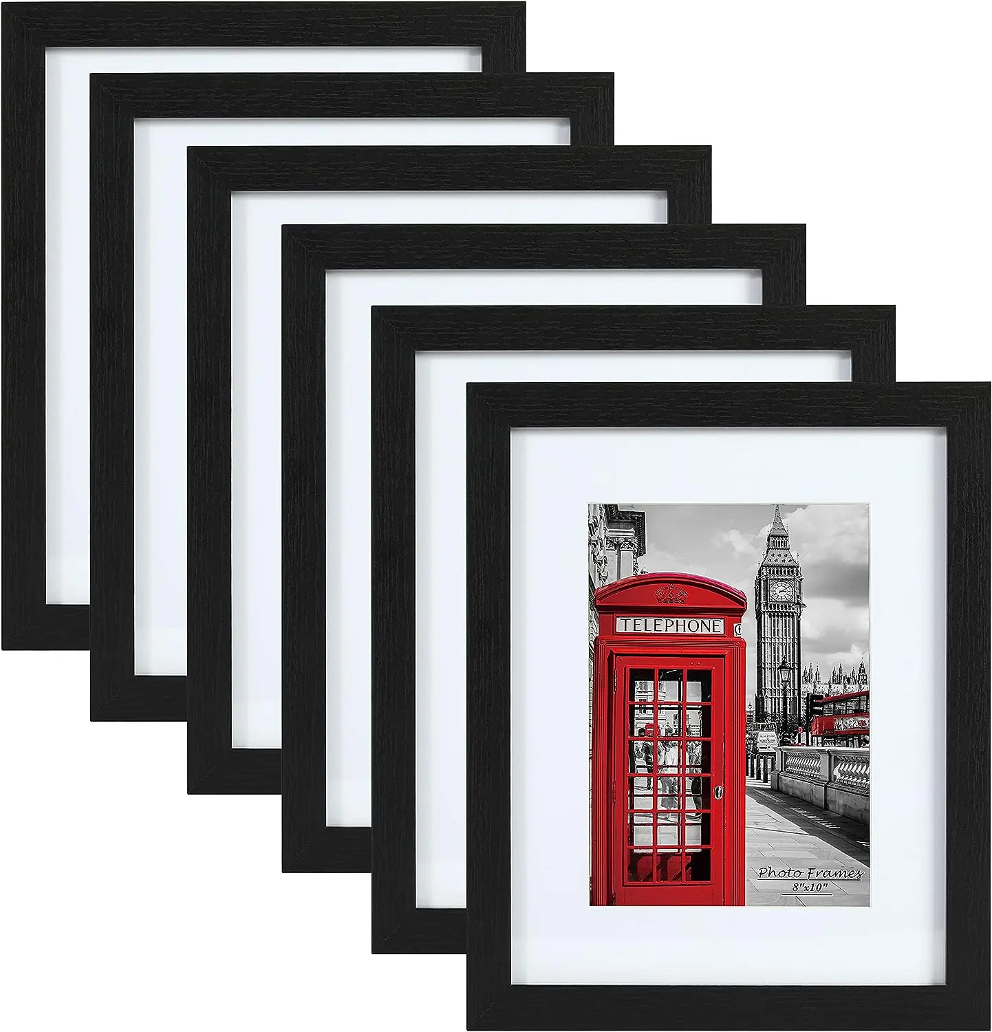 Customized picture frames large diy wood picture frame black color  with  For wall decor painting