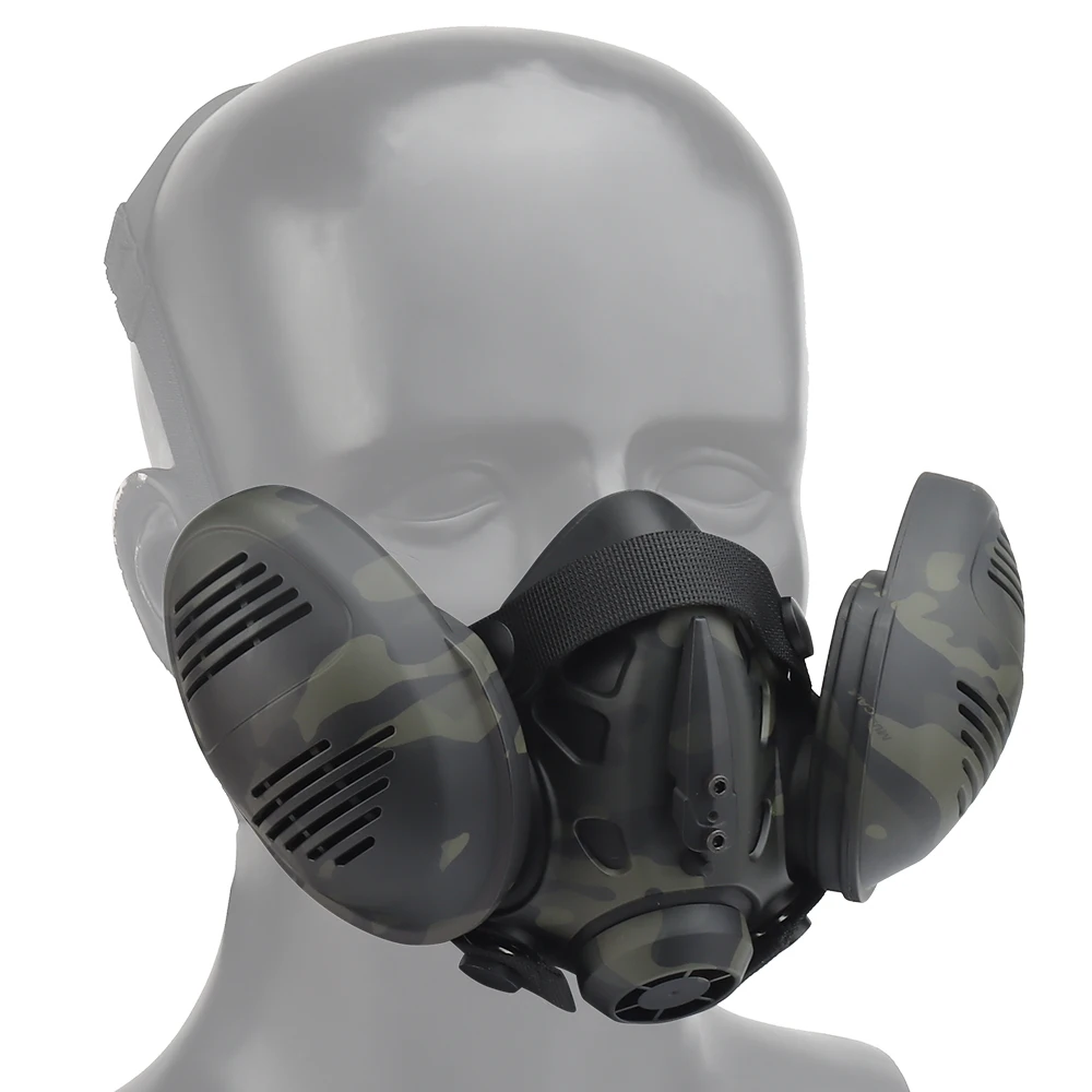 Drop Resistant Wear Resistant Tactical Double-sided Respirator Comfort Material Use Handy Tactical Equipment