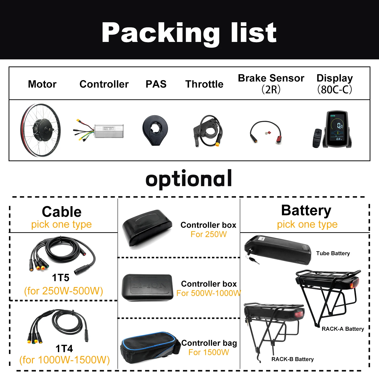 Greenpedel 36v 250w top quality electric bicycle set hub motor ebike kit without battery