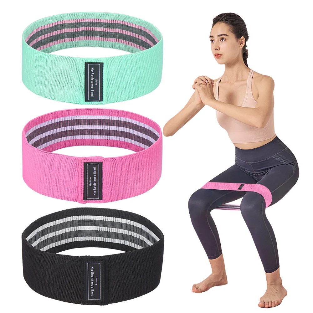 Amazon hot sale high elastic resistance band training hip high efficiency fitness non-slip tension band kit yoga elastic band