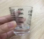 Small Glass Measuring Cup 2 Oz / Teaspoon / Tablespoon Kitchen Tool Dual Spirit Measure Cup 60ml for Bar Party Wine