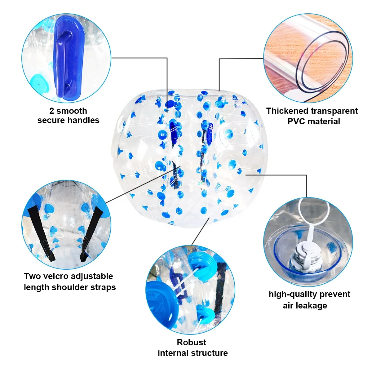 Outdoor Team Gaming Play Inflatable Bumper Bubble Soccer Balls Dia 4FT/5FT(1.2m/1.5m) Body Zorb Ball for Kids Adults